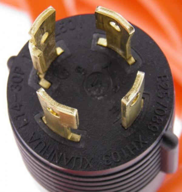 Cable end view L14-30P Plug end